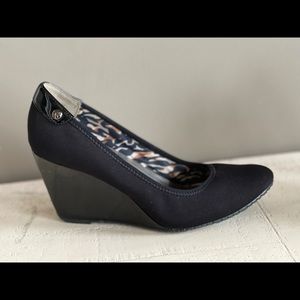 Anne Klein Black Wedge Heels